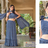 New Exclusive Foil Printed Stitched Lehenga Choli