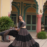 Traditional Black Navratri Lehenga