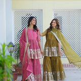 Festive Brid Embroidered Lehenga Sharara