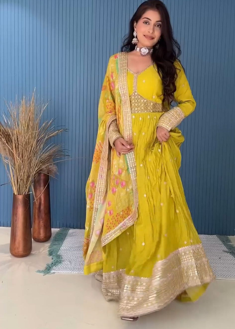 Gorgeous Yellow Anarkali Gown Collection