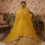 Yellow Premium Embroidered Lehenga
