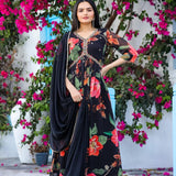 Black Flower Printed Suit Collection