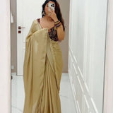 Stylish Beautifull Satin Saree