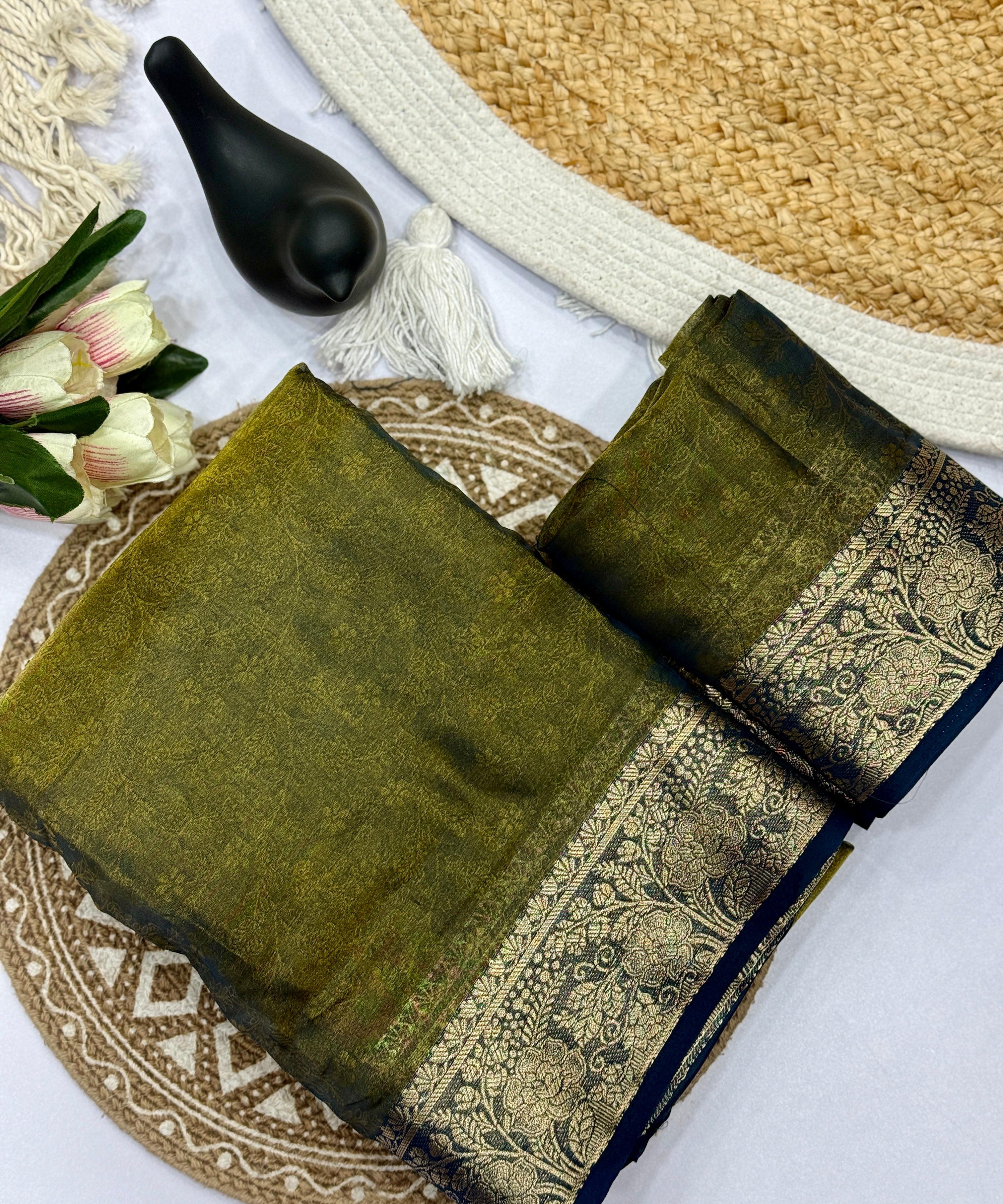 Super Shiny Space Silk Saree