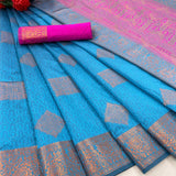 Beautiful Rich Pallu Soft Lichi Silk Saree