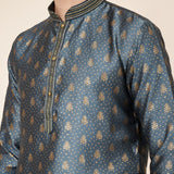 New Designs in Pintex Work Jequard Kurta Pajama