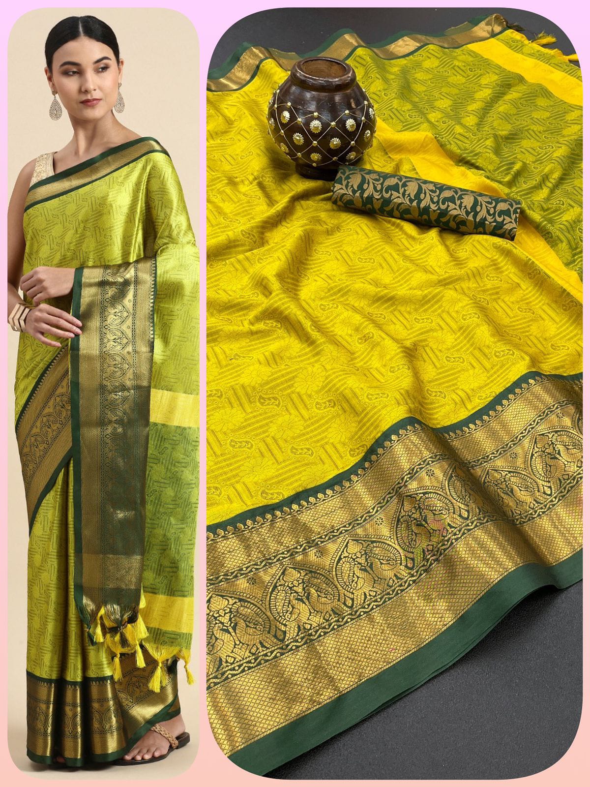 Launching mercerised cotton silk Aura Saree