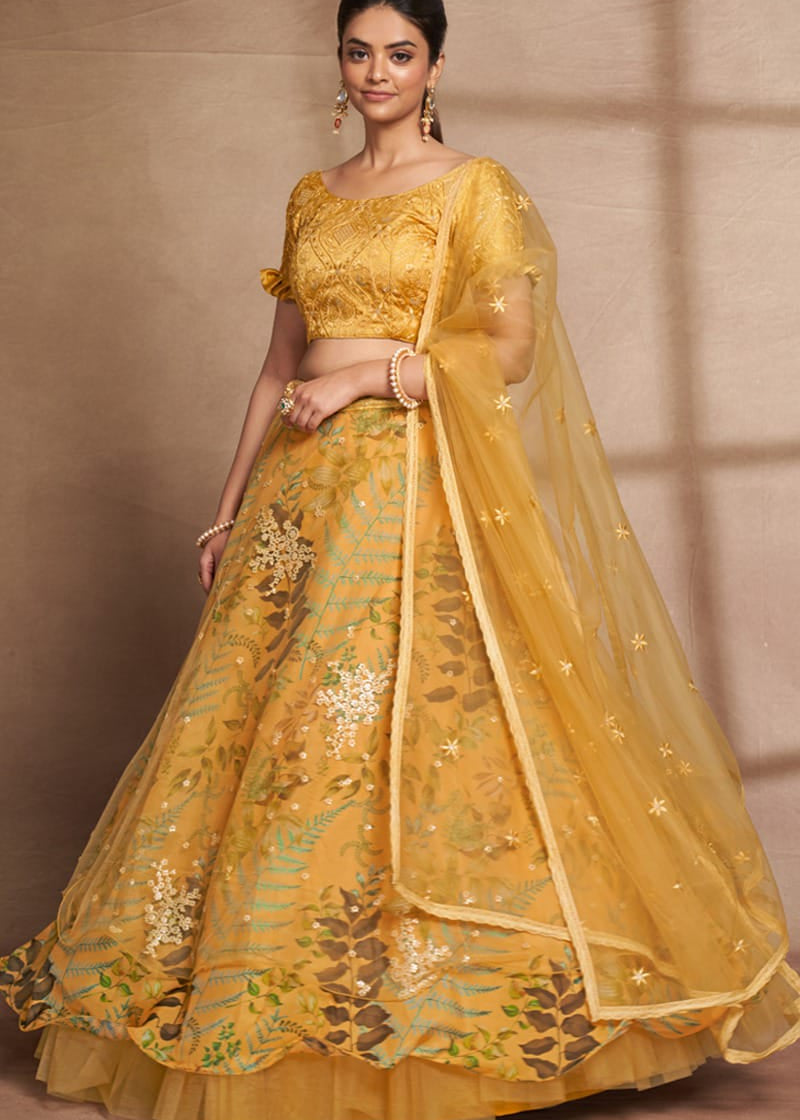 Organza Net Lehenga Choli