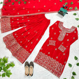 Dazzling Red Top Sharara Collection