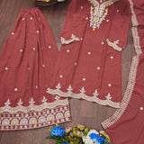 Designer Embroidered Suit Sharara