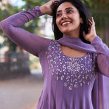 Beautyfull Purple Anarkali Suit Collection