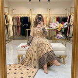 Classic Creamy Embroidered Gown