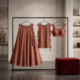 Emanate Crunchy Silk Kurta Lehenga