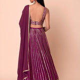 Maroon Special Occasion Lehenga