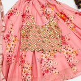 Trending Fancy Style Digital Print With Beautiful Kids Lehenga