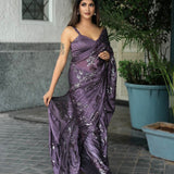 Purple Heavy Kasturi Silk Saree