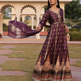 Designer Foil Print Anarkali Collection