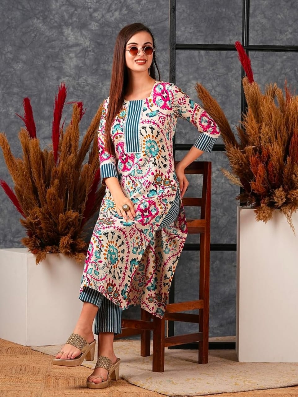 Cotton Blend Digital Printed Kurti