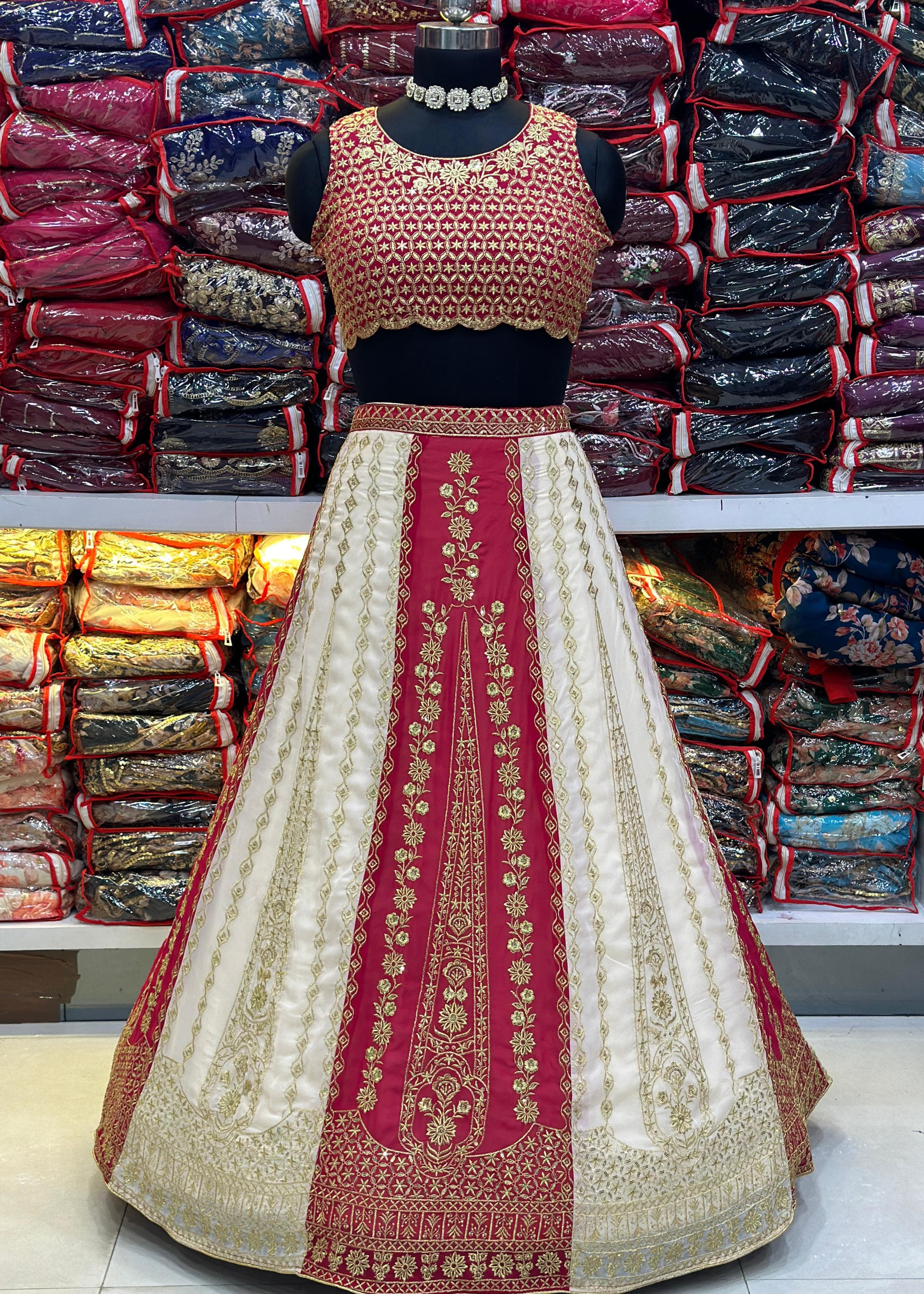 Faux Georgete Sequance Work Lehenga