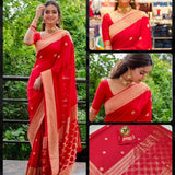 Beautiful Art Silk Jacquard Border Saree