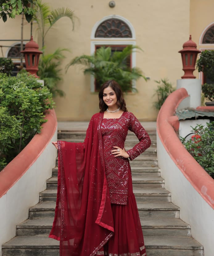 Premium Designer Top Sharara Collection