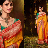 Premium Traditional Bandhej Wedding Party Wear Saree