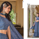 New Exclusive Foil Printed Stitched Lehenga Choli