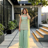 Pista Embroidered Top Plazzo