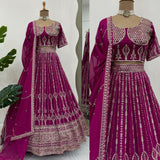 Wedding Dark Pink Lehenga Choli