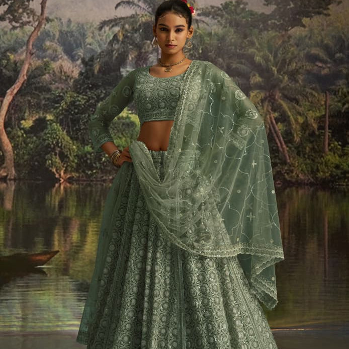 Grand Wedding Embroidered Lehenga Choli