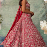 Premium Red Boomer Silk Lehenga