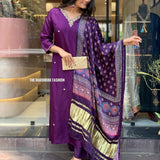 Beautyfull Purple Heavy Straight Suit