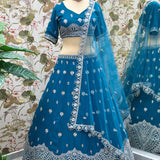 Charming Blue Bridal Lehenga