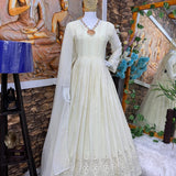 White Premiun  Georgette Anarkali Gown