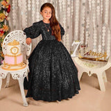 BEAUTIFUL SEQUENCE WORK KIDS GOWN