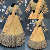 Attractive  Light Orange Party  Wear Lahenga Choli