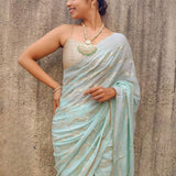 DESIGNER WEAR COLLECTION SEQUANCE WORK SAREE