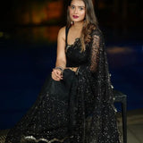 Bollywood Black Sequance Saree