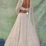 White Premium Bridal Net Lehenga