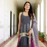 Designer Partywear Top Sharara Collection