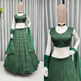 Green Full Sequnce  Lehenga