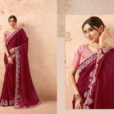 Fancy Embroidery Work Saree Collection