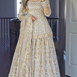 White Wedding Top Lehenga