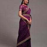 Women's Chinon saree