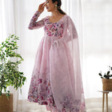 Colourfull Lightweight Organza Gown