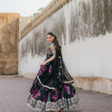 Beautifull Flower Printed Anarkali Gown