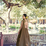Crafted Flowy Marble Textures Lehenga