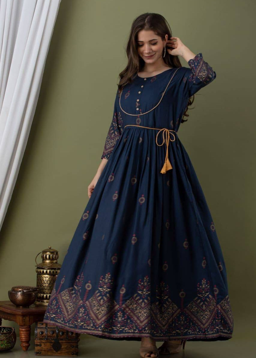 Beautifull Heavy Reyon  Dailywear Kurti Gown