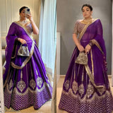 Traditonal Purple Heavy Lehenga Choli