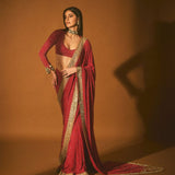 Bollywood Red Sequance  Saree